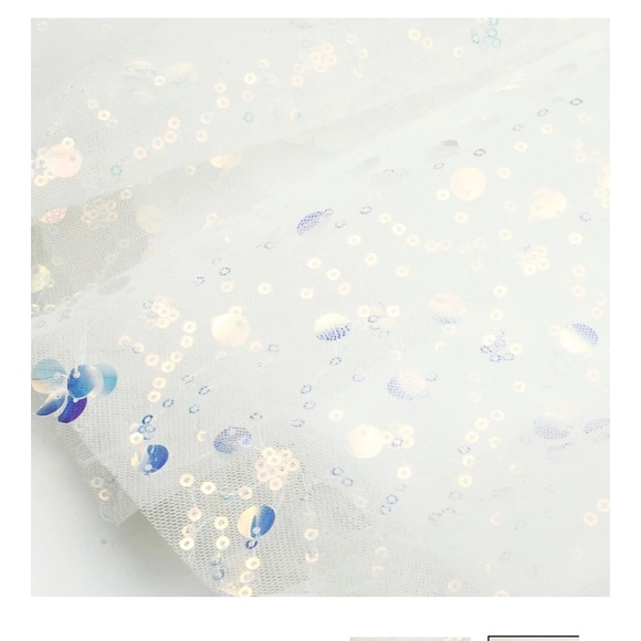 Girls Sequin dress White 5/6T - Picture 2 of 3